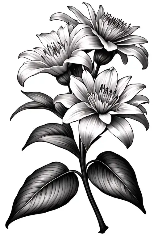 Lily Of The Vally Flowers With Chrysanthemum Flowers