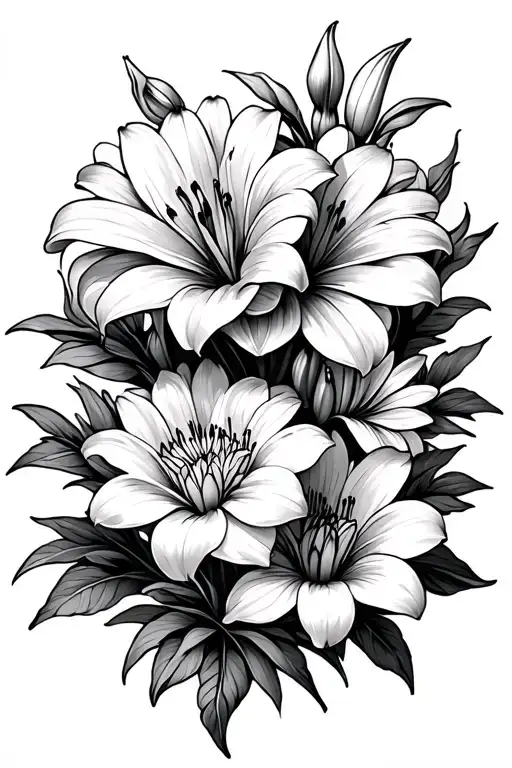 Lily Of The Vally Flowers And Chrysanthemum Flowers