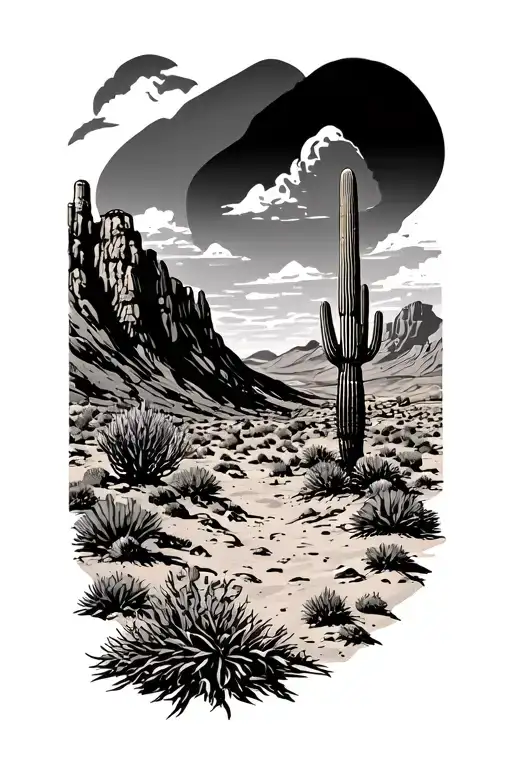 Arizona Desert Land Scape Scene