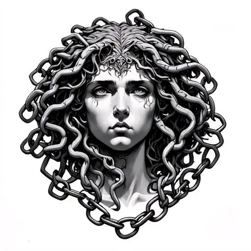 Gorgon Medusa In Chains
