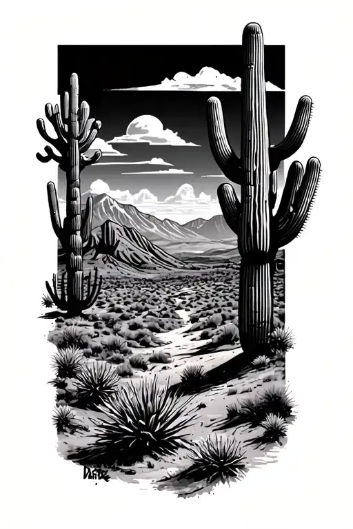 Arizona Desert Land Scape Scene