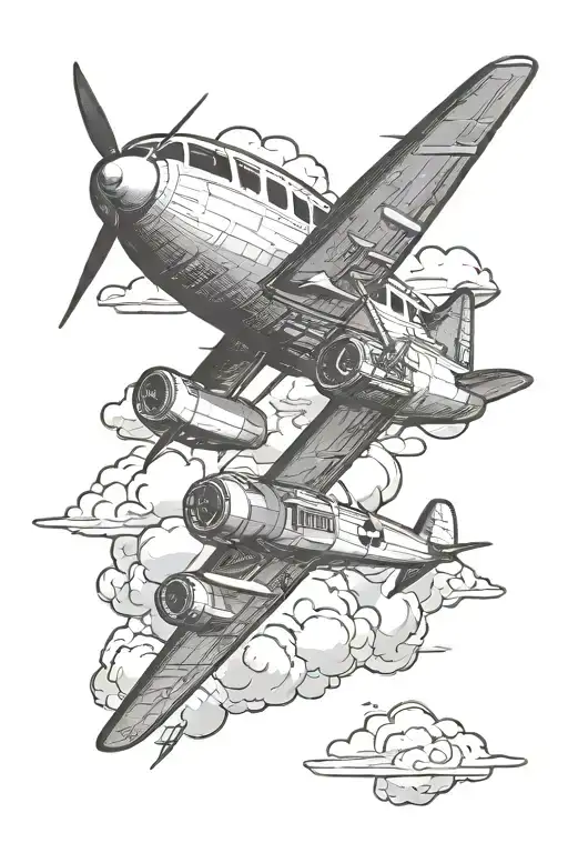 Airplane Flying In The Sky