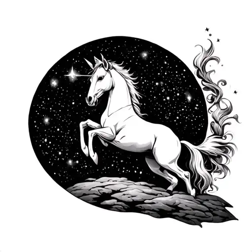 Sagittarius Centaur Bending On A Starry Night
