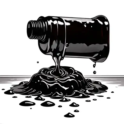 Promethazine Codeine Bottle Pouring Out Into A Pudd