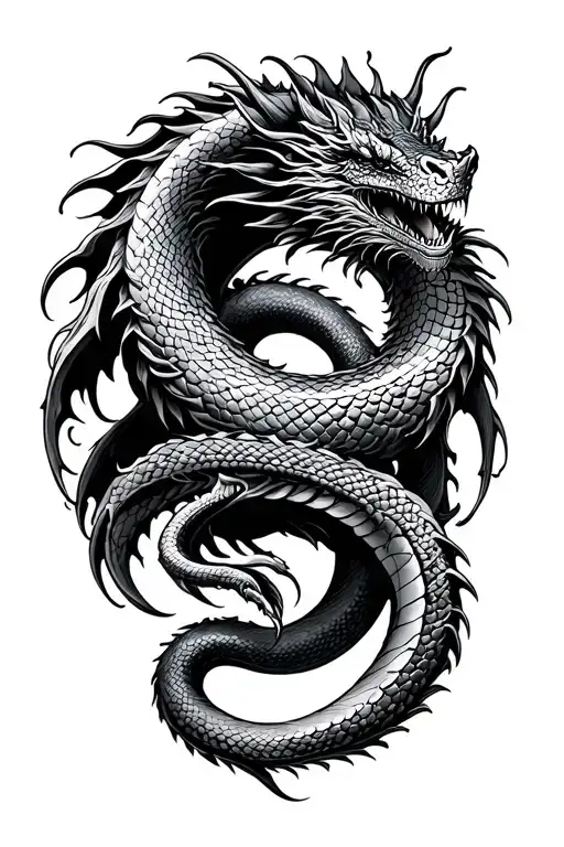 Snake Coiling Dragon