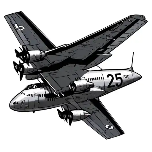 Sketch The Antonov An-72 Aircraft And Add The Numbers 17 And 25