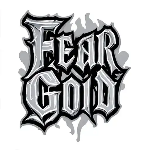 Fear God In Old English Font