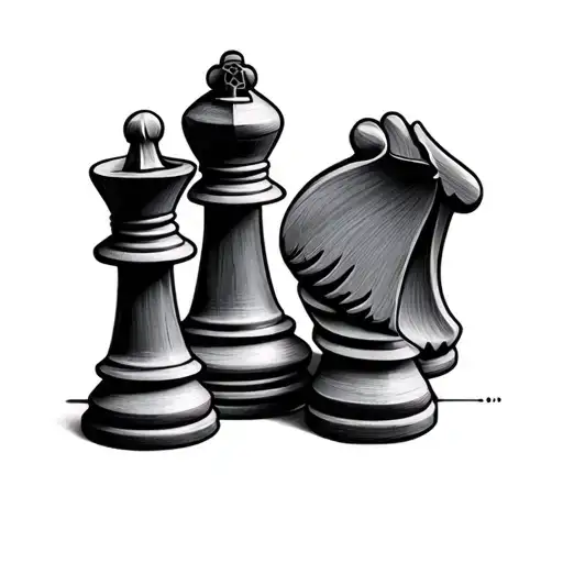 Vinyl Chess Piece Featuring