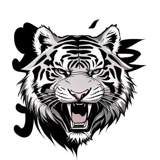 Yakuza Concept Tiger Tatto Design