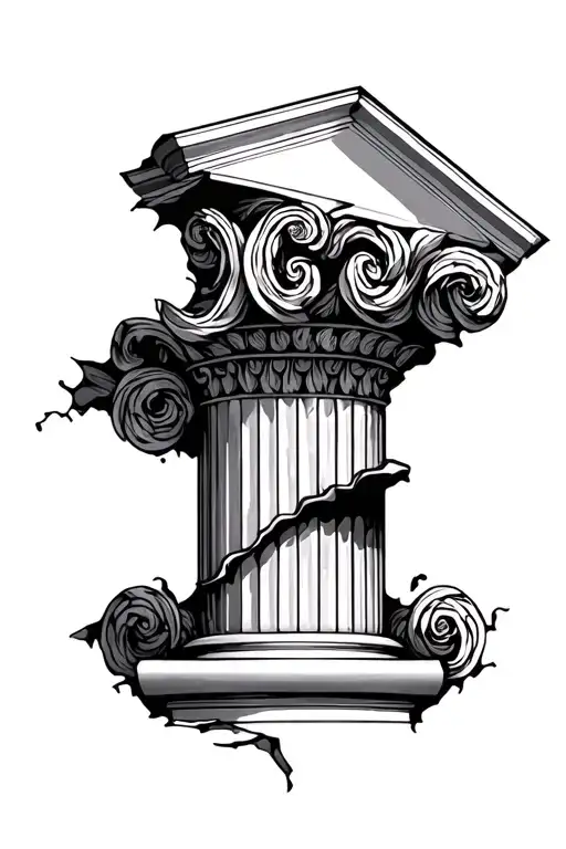 Greek Column Broken