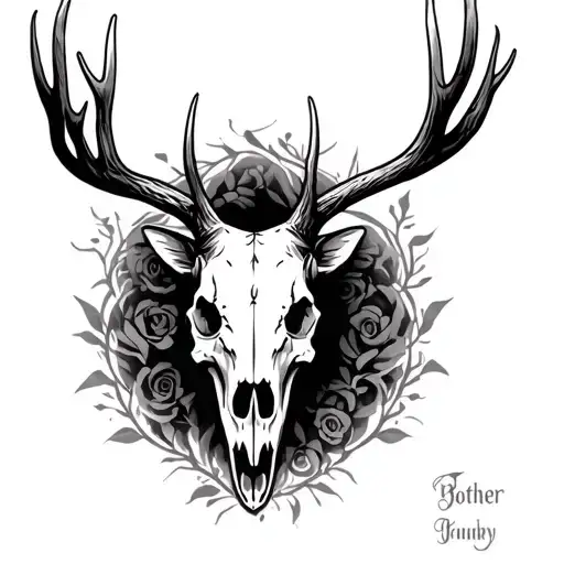 Memorial Brother Elk Skull
