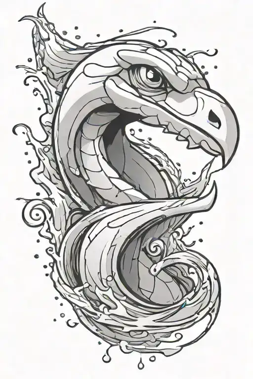 Lugia Pokemon Face Close Up With Water In The Background