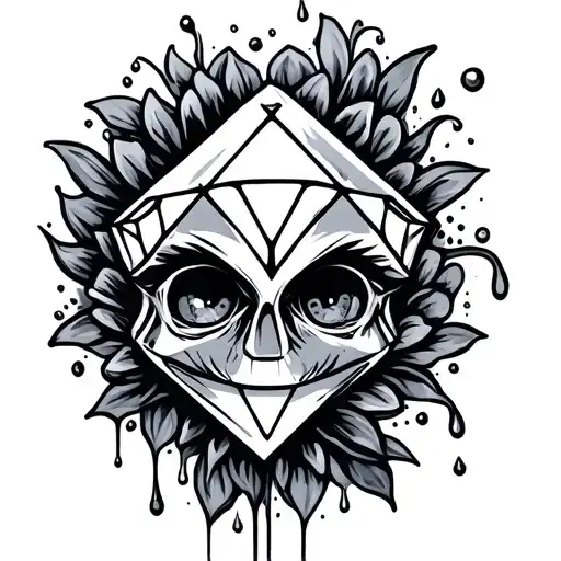Drippy Diamond Half Sleeve