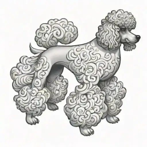 A Outline Of A Poodle