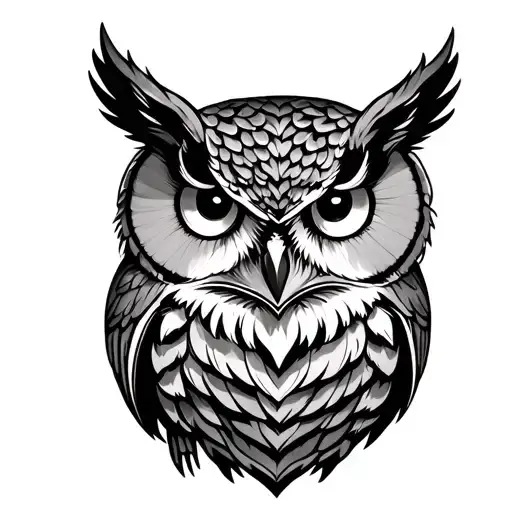 Owl Sleeve Tattoo Design