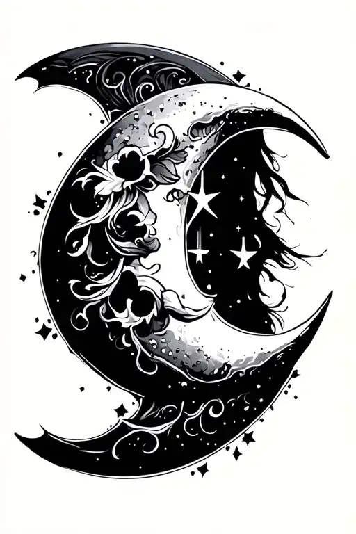 Surealism Crescent Moon