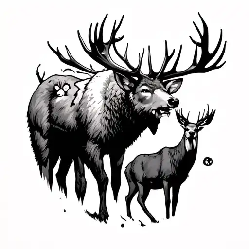 Grizzly Paw Tearing My Skin And Elk And Deer Are Coming Through It