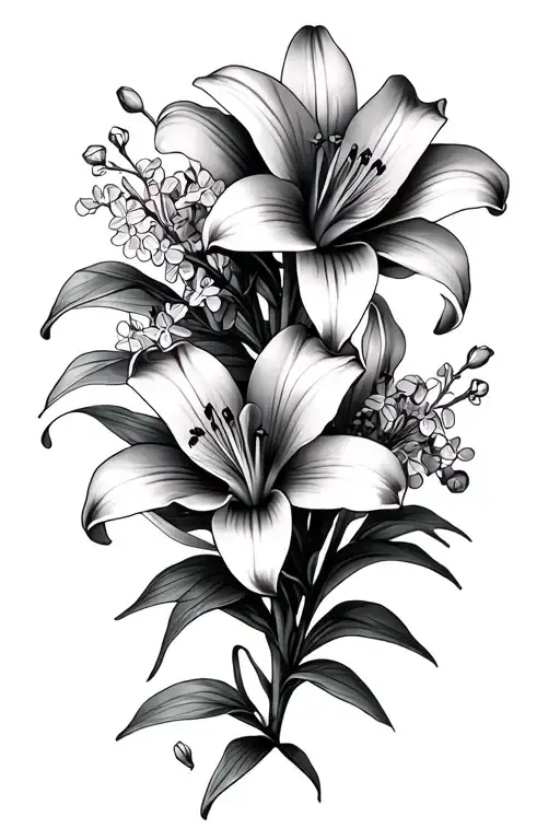 Lilies Lilacs And Orchids