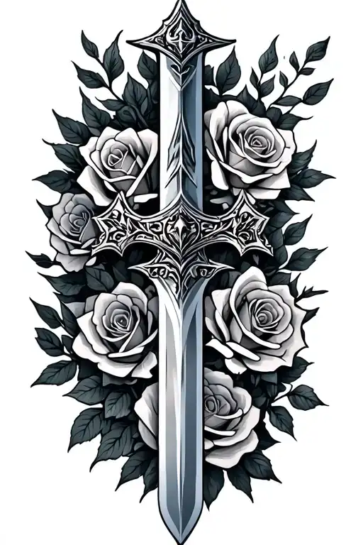 Master Sword With Roses