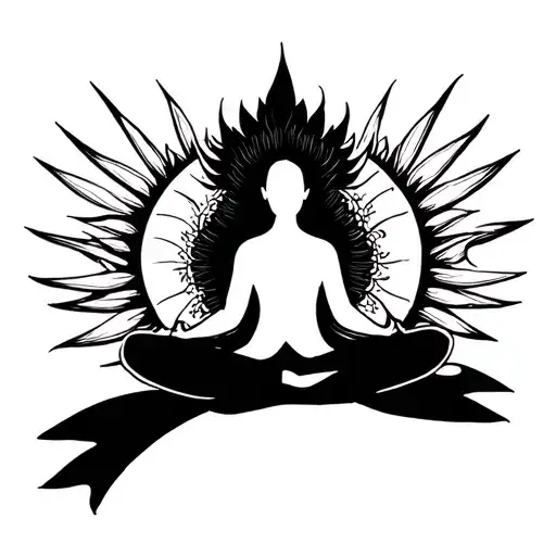 Arm Band Tattoo With Meditation