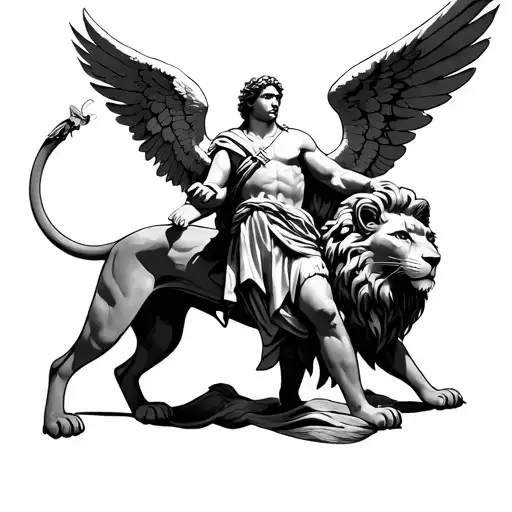 St Michael The Archangel With Lion