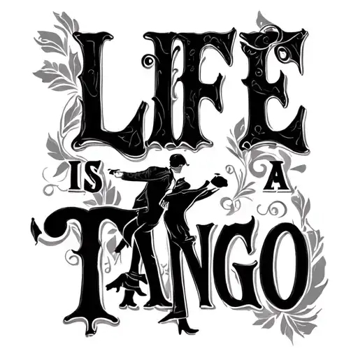 Life Is A Tango With Tango Letters Dancers
