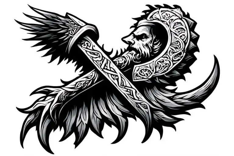 Norse Pagan Trampstamp Design