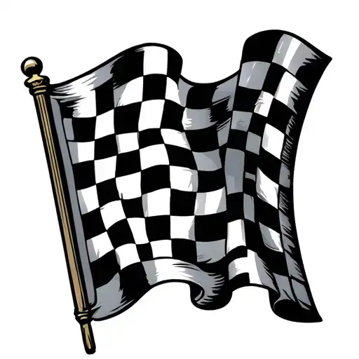 Checker Flag Waving