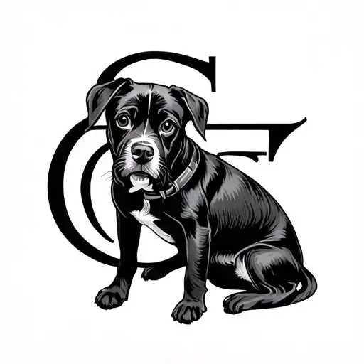 Letter G And Dog