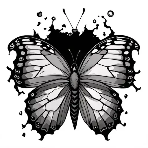 Butterfly With Rips And Inside The Rips Have The Envelope Emoji