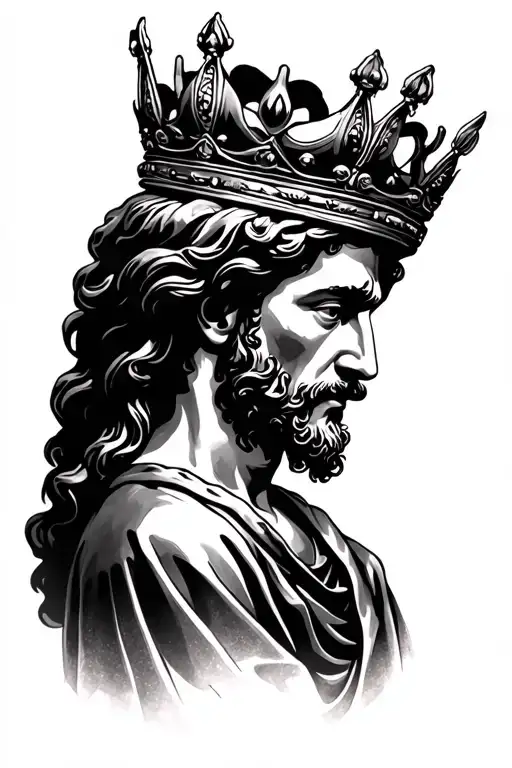 Jesus With Crown Of Throwns Facing Away