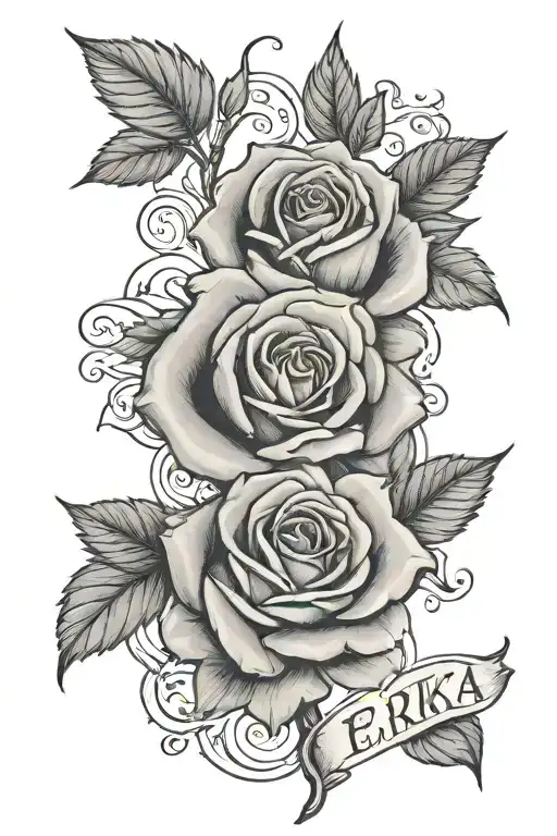 Rose With Name Erika