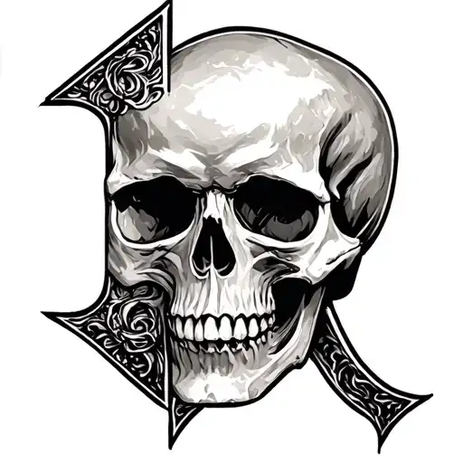 Skull And Letter R