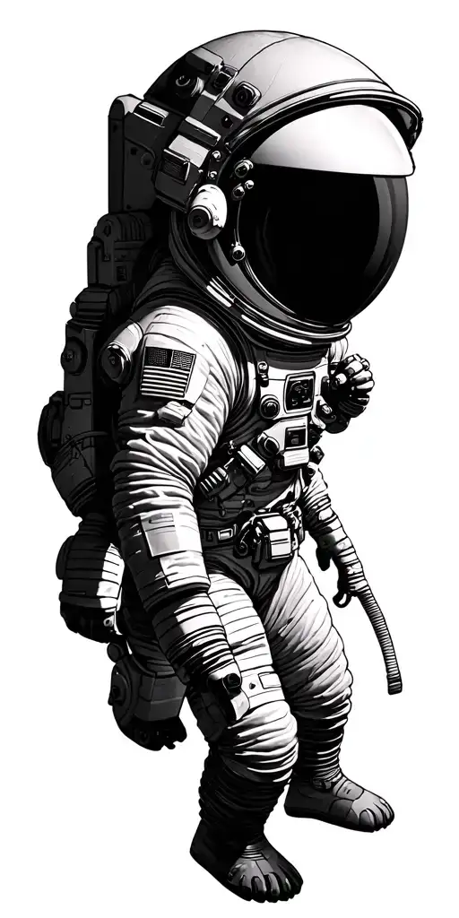 Realism Style Astronaut In Space