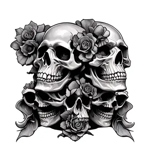 Hear See Speak No Evil Skulls