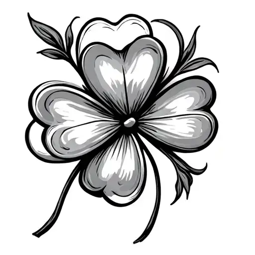 Four Leaf Clover Outline