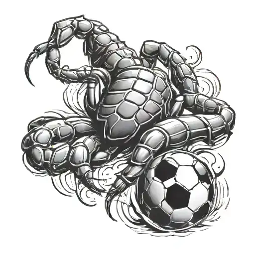 Scorpion With Soccer Ball On Tail