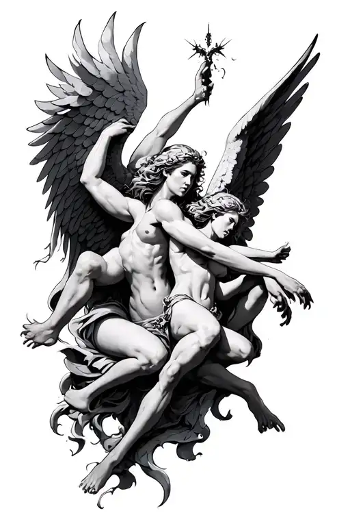 Angels Fighting Demons