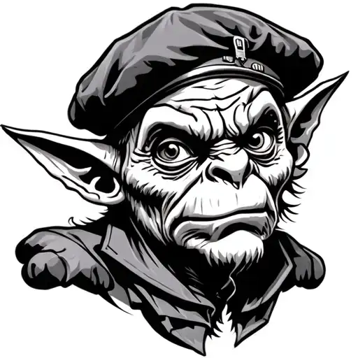 Diving Goblin Wearing Beret