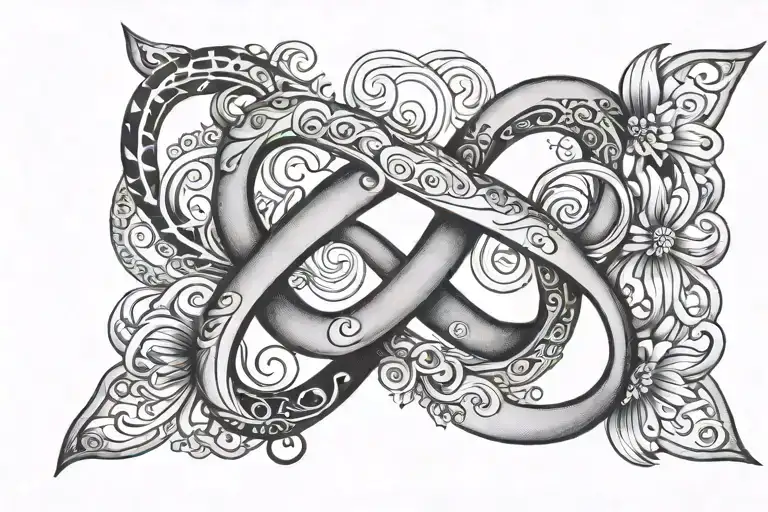 2 N With Infinity Symbol For Female Simple Design