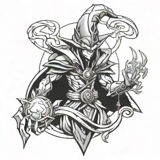 Alakazam And Dark Magician Casting Spells