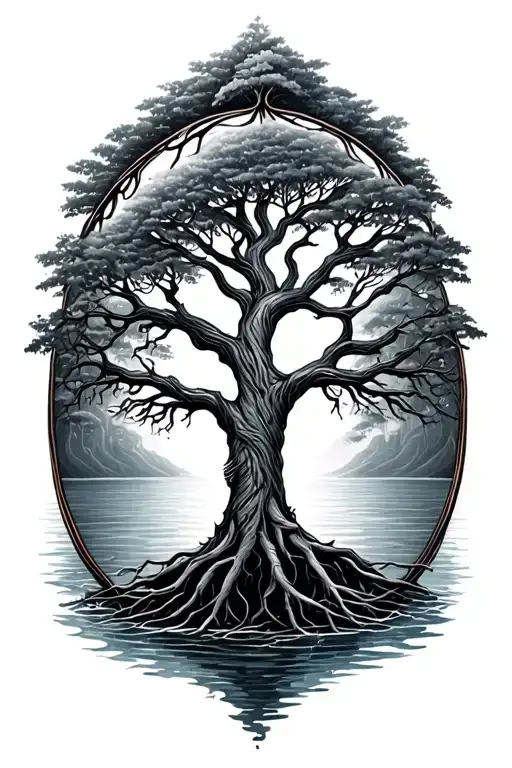 Tree Of Life With Water In Roots