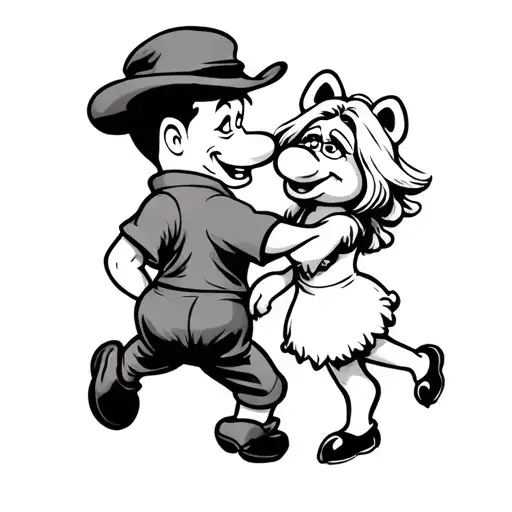 Popeye And Miss Piggy Dancing Together