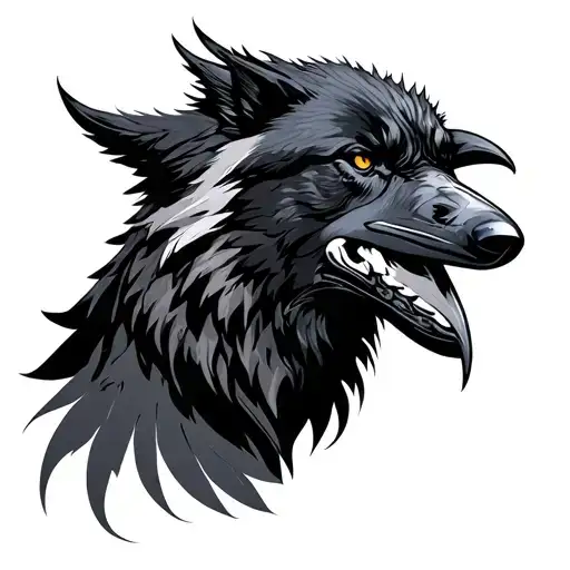 Raven And Wolf