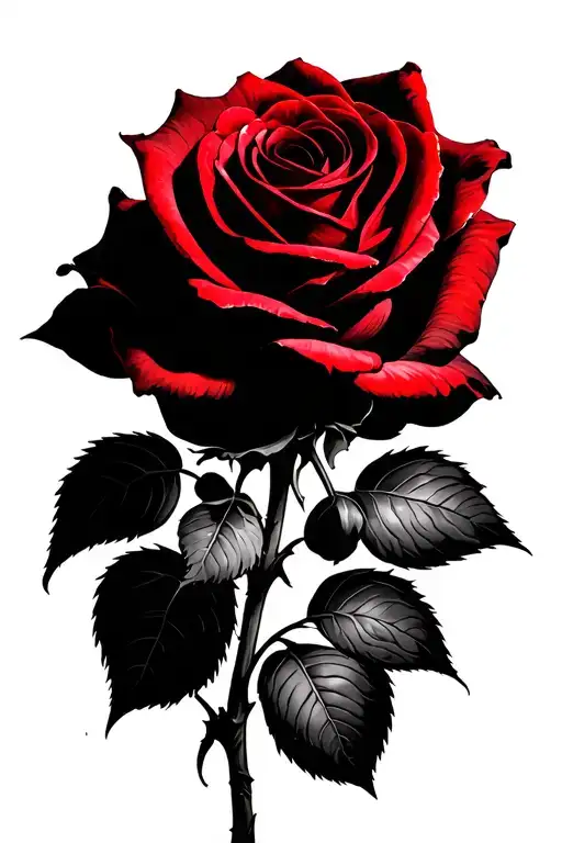 Half Dead Red Rose With Yvonne As The Stem