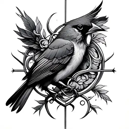 Cardinal Virtue Symbols Intertwined