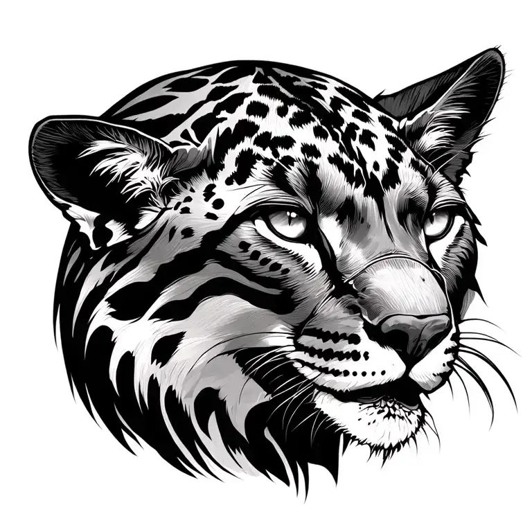 Female Puma Line Art