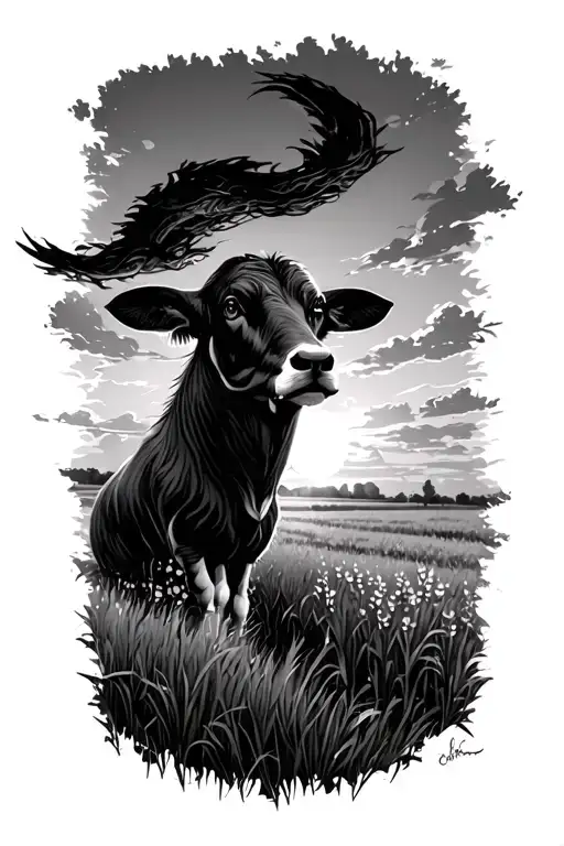 Massy Furguson 3690 In A Field Durning Sunset