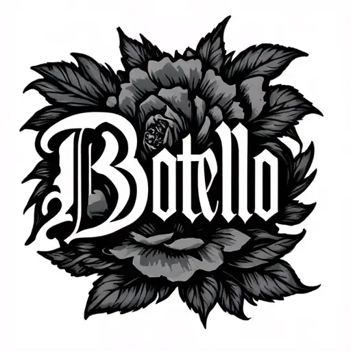 Botello Name Tattoo Design