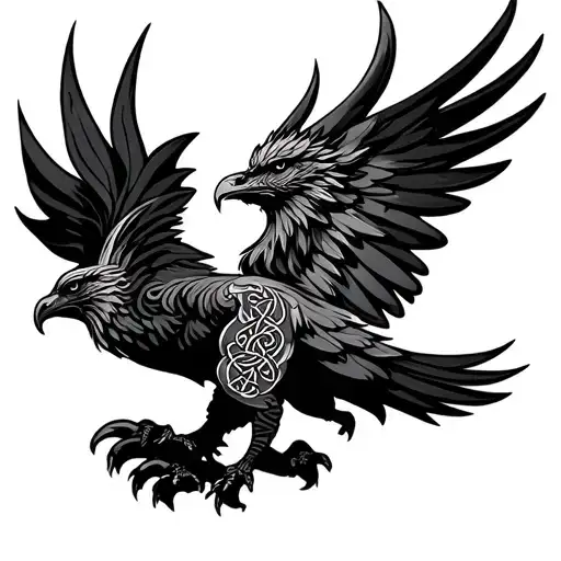 Celtic Griffin Soaring